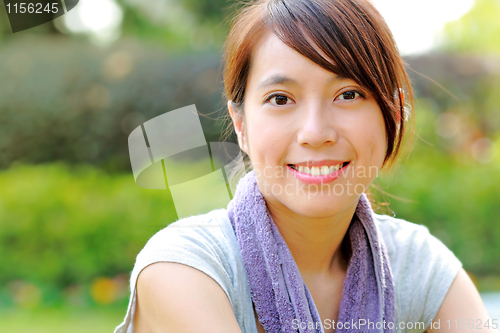Image of beautiful sporty asian girl
