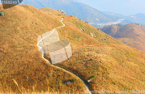 Image of twisting mountain path