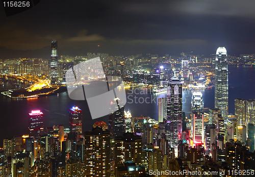 Image of Hong Kong skyline at night