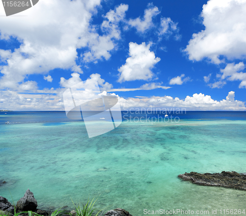 Image of seascape in okinawa japan