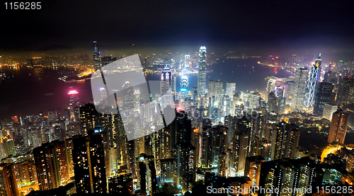 Image of Hong Kong skyline at night