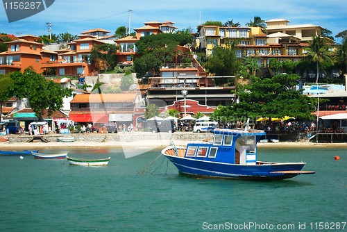 Image of Boats over the sea in Buzios,Rio de janeiro, Brazil