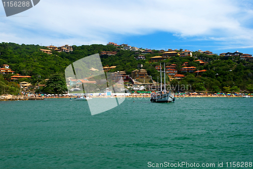 Image of Boats over the sea in Buzios,Rio de janeiro, Brazil