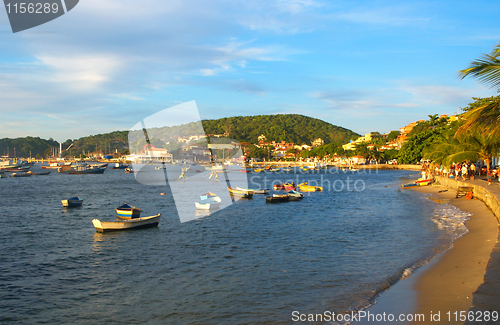 Image of Boats over the sea in Buzios,Rio de janeiro, Brazil