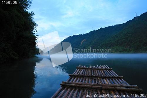 Image of River landscape at sunset