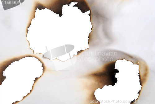 Image of burnt holes