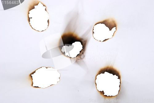 Image of burnt holes