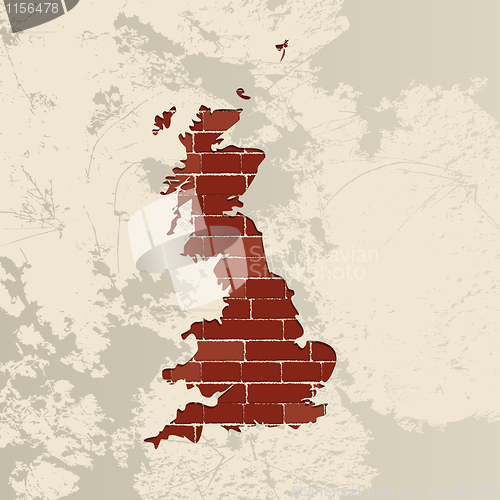Image of England wall map