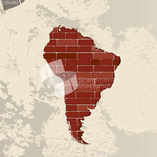 Image of South America wall map