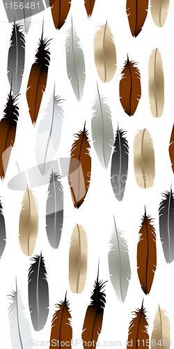 Image of Seamless background with feathers