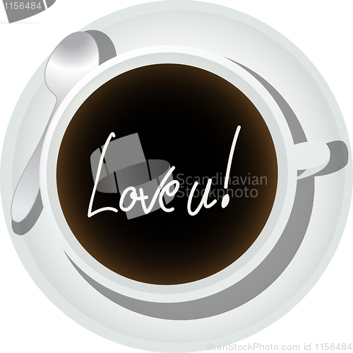 Image of Message in a coffee cup