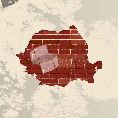 Image of Romania wall map