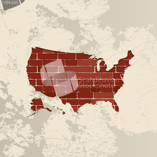 Image of USA wall map