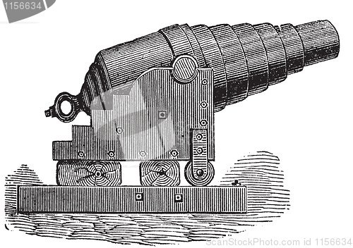 Image of Armstrong cannon old engraving.