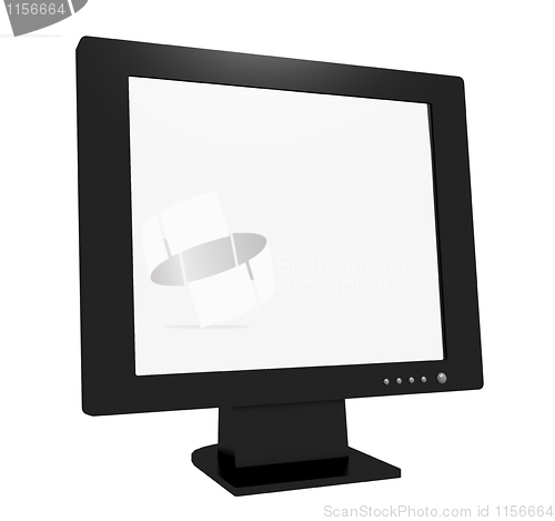Image of Simple LCD screen with a blank screen 3D illustration.