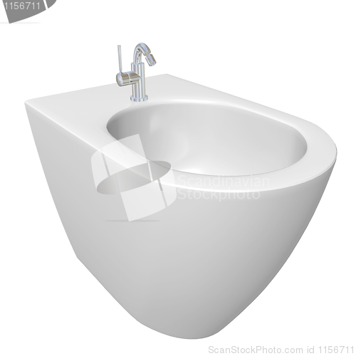 Image of Round bidet design for bathrooms. 3D illustration