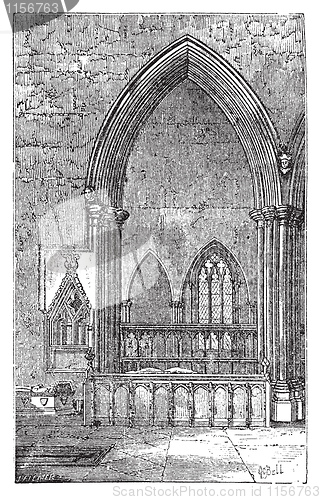 Image of Decoracted gothic Arch in Dorchester Abbey in Dorchester-on-Tham