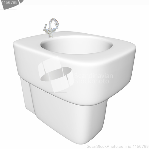 Image of Round bidet design for bathrooms. 3D illustration