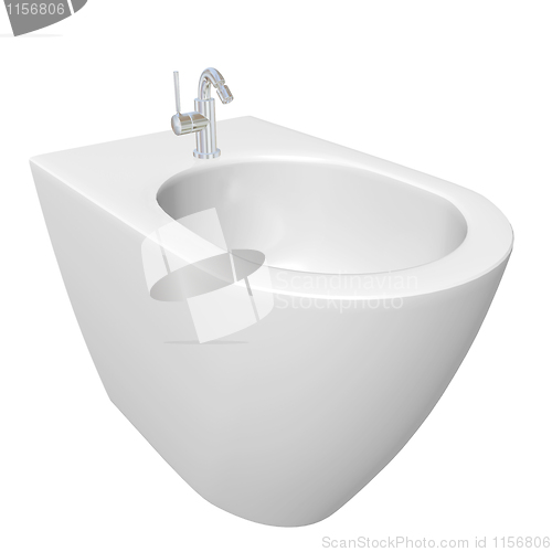 Image of Round bidet design for bathrooms. 3D illustration