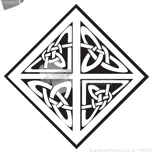 Image of A square celtic knots design