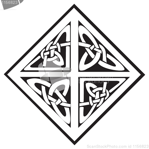 Image of A square celtic knots design