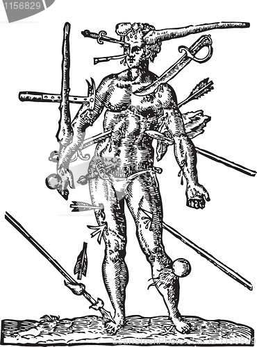 Image of The Man of Wounds old engraving