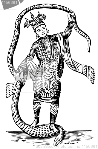 Image of Vishnu in the 8th Avatar