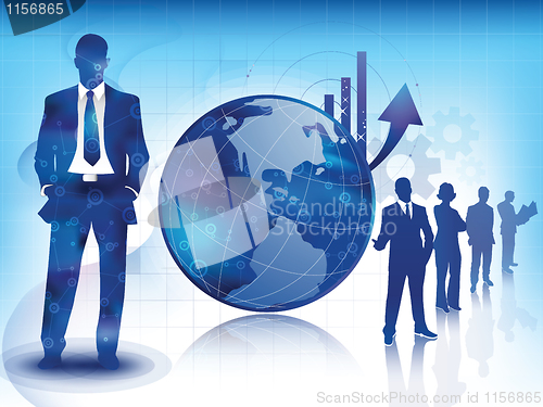 Image of Blue business and technology background