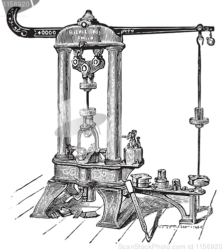 Image of Riehle testing machine for torsion and loading stress tests