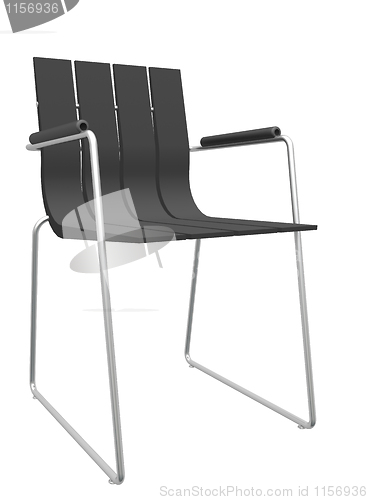 Image of Modern black striped office chair