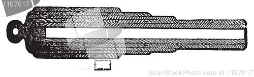 Image of Whithworth gun section or Whirtworth rifle section old engraving