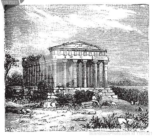 Image of Temple of Concord, Templum Concordiae, in Agrigente, Rome, Italy