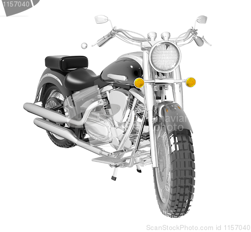 Image of Classic motorcycle or bike isolated on white