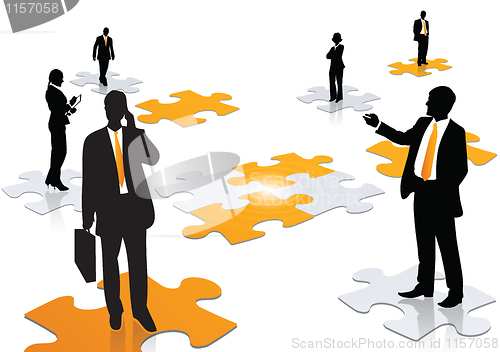 Image of Business team work concept illustration