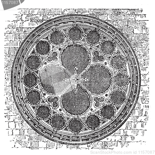 Image of Dean's eye rose window in the North Transept of Lincoln Cathedra