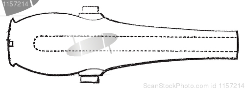 Image of Rodman gun vintage engraving.