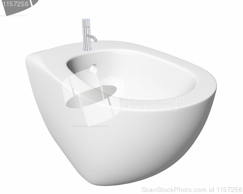 Image of Round bidet design for bathrooms. 3D illustration