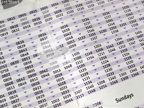 Image of Timetable