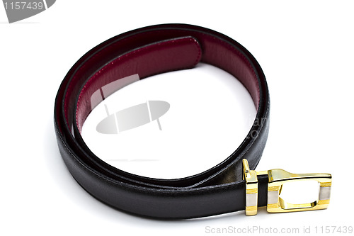 Image of leather belt isolated on white