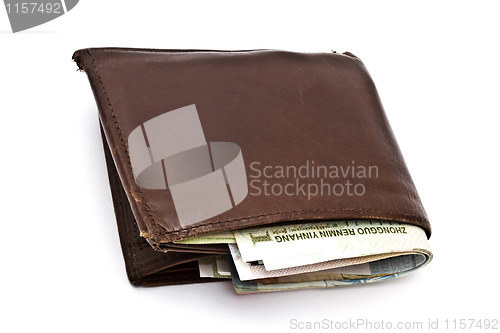 Image of Old wallet and currency 