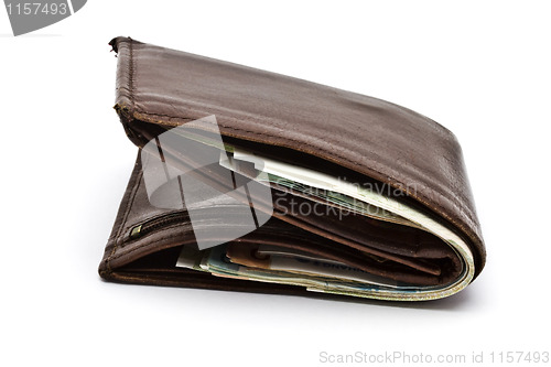 Image of Old wallet and currency 