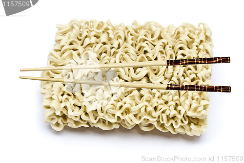 Image of  Instant noodles and chopsticks