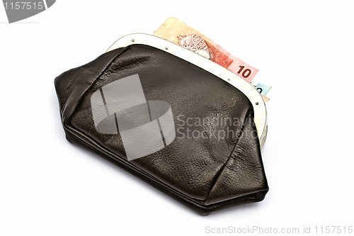 Image of Old purse and money