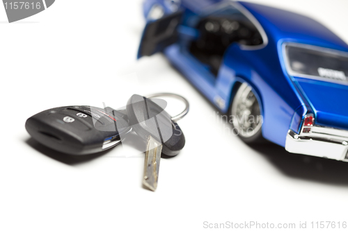 Image of Car Key and Sports Car