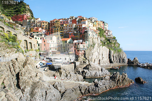 Image of Italy. Cinque Terre region. Colorful Manarola 