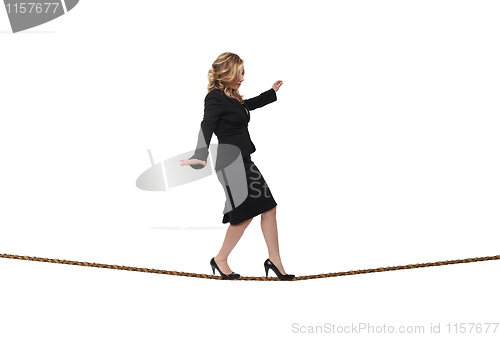 Image of woman on rope