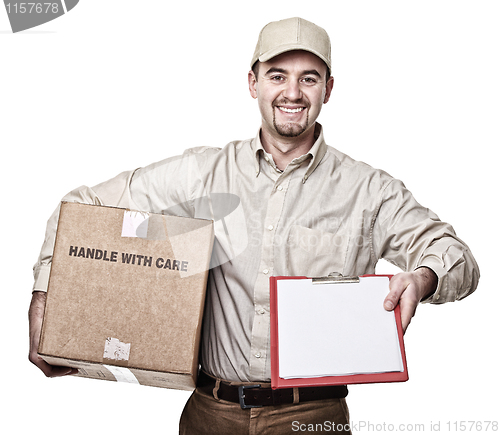 Image of smiling delivery man