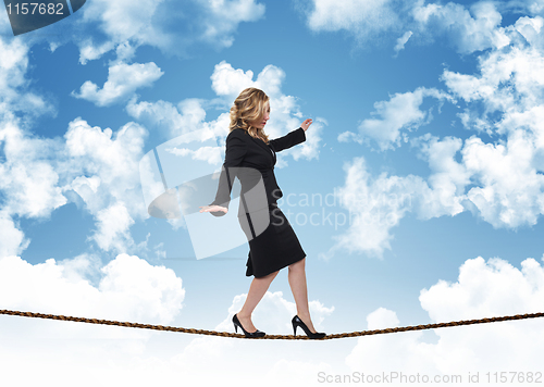 Image of woman on rope 