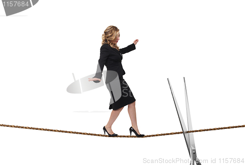 Image of woman on rope