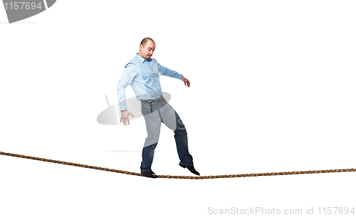 Image of acrobat on rope